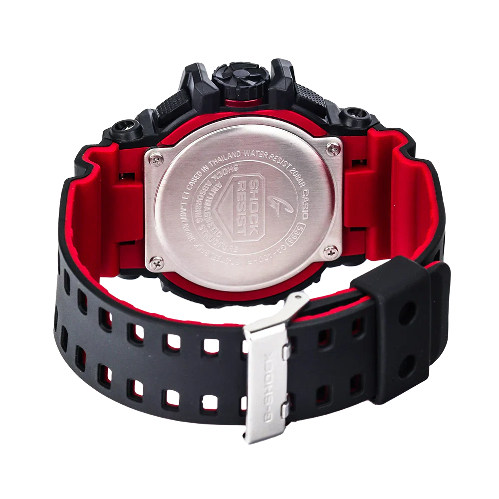 Casio G-Shock GA-400HR-1AHDR Black & Red Analog-Digital Watch – Rotary Switch, Shock Resistant, 200M Water Resistant
