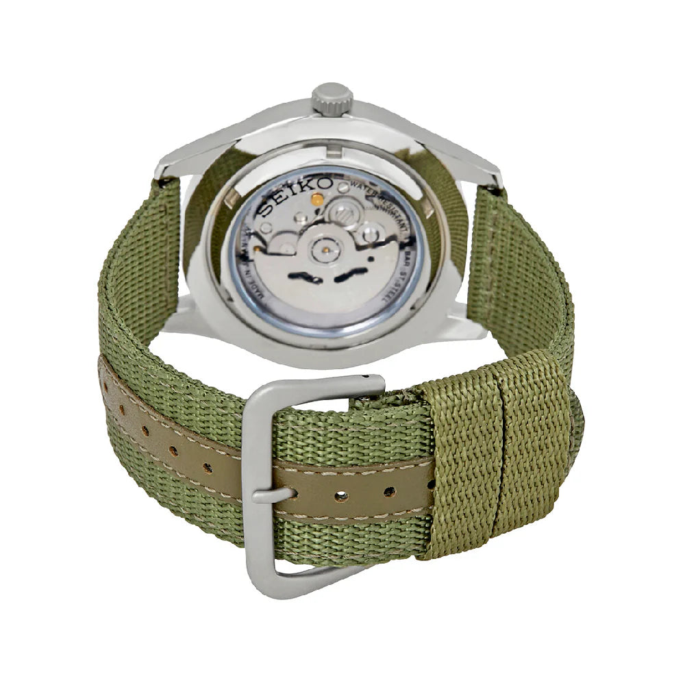SEIKO 5 SPORTS Automatic made in Japan Green Dial Nylon Strap Watch SNZG09J1 Men's