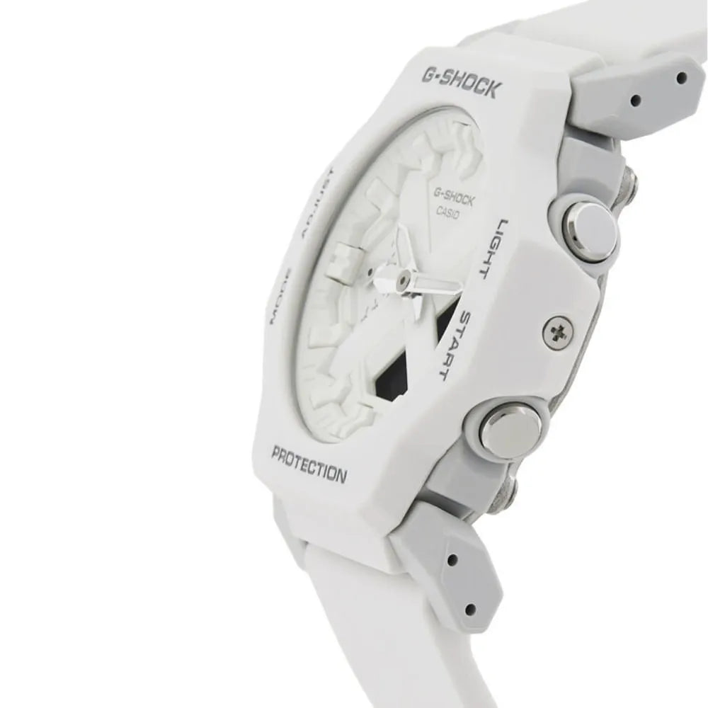 Casio G-Shock GA-2300-7ADR Men’s Analog-Digital Watch – White Resin, Carbon Core Guard