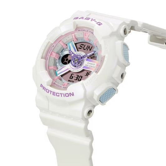 Casio G-Shock BA-110FH-7ADR Multi-Color White Analog-Digital Women’s Watch