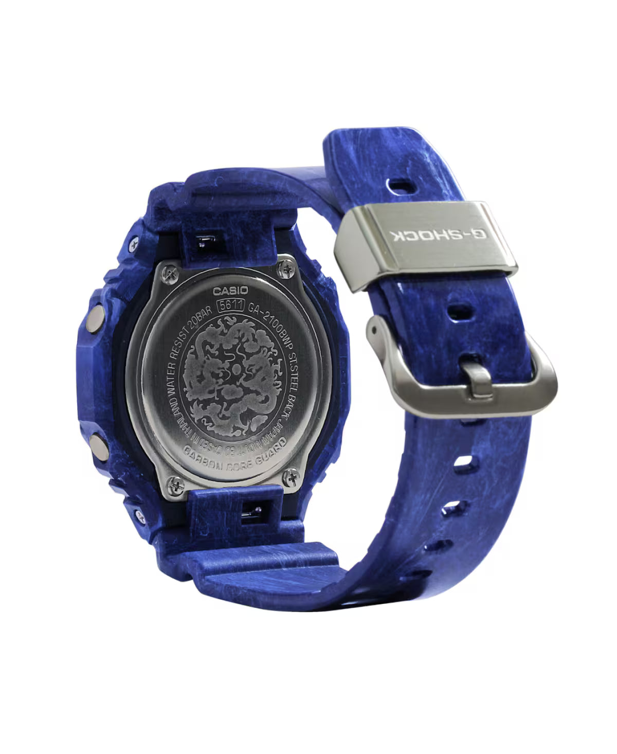 Casio G-SHOCK GA-2100BWP-2ADR – Blue & White “Polar Camouflage” Carbon Core Guard Watch