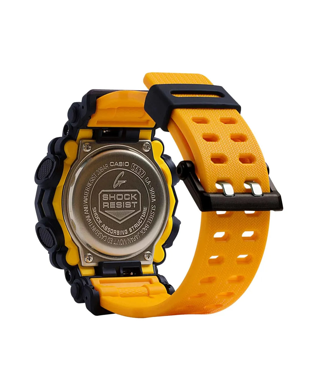 Casio G-SHOCK GA-900A-1A9DR – Industrial Black & Yellow Heavy-Duty Digital-Analog Watch