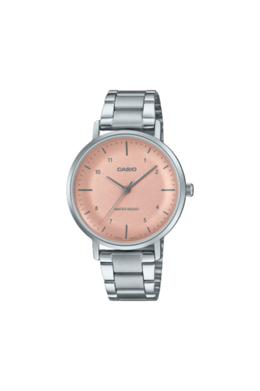 CASIO Women's Analog Pink Dial Watch - LTP-VT03D-4BDF