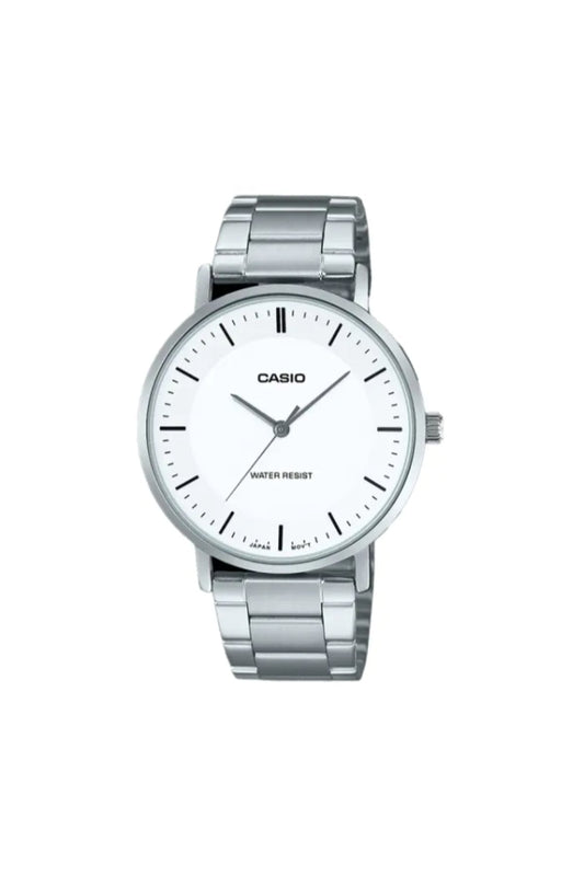 CASIO Men's Analog White Dial Watch - MTP-VT04D-7EDF
