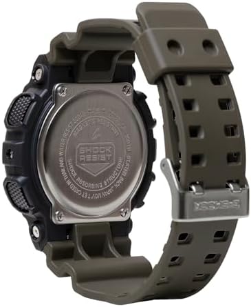 Casio G-SHOCK GA-100TU-1A3 – Tactical Black Analog-Digital Watch (Neon Green Accents)