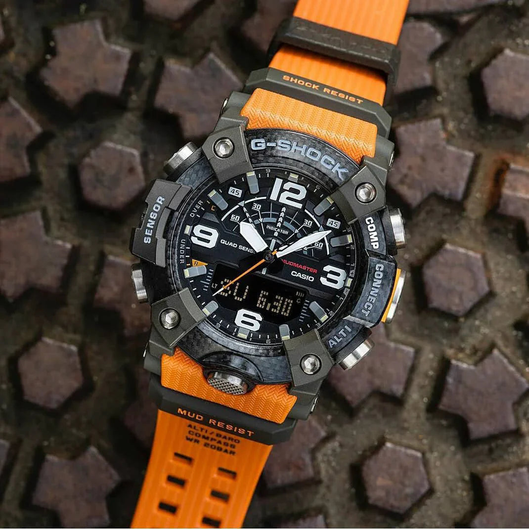 Casio G-SHOCK Mudmaster GG-B100-1A9 Bluetooth Analog-Digital Watch | Quad Sensor, Mud Resistant, 200M