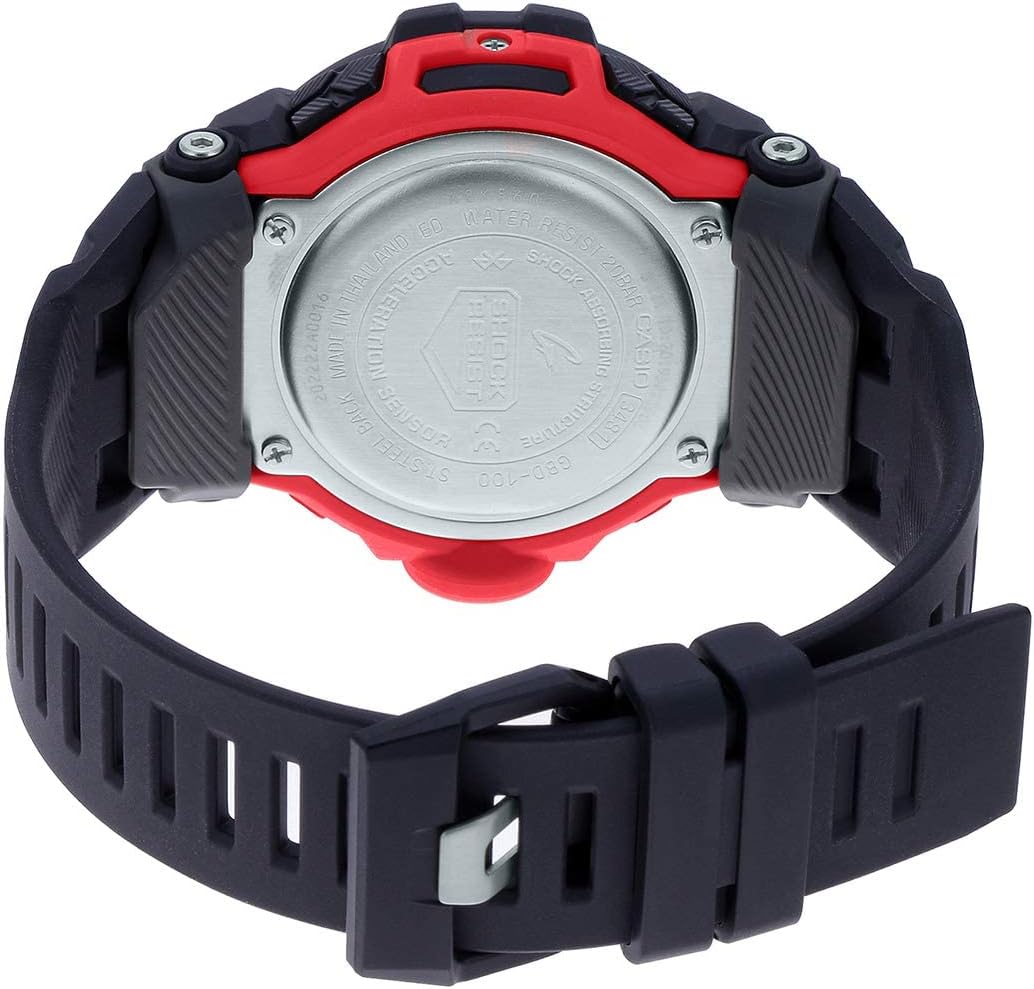 Casio G-SHOCK GBD-100-1DR Bluetooth Step Tracker Men’s Watch – Tough & Sporty
