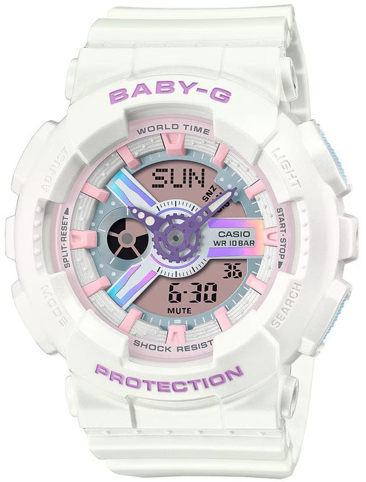 Casio G-Shock BA-110FH-7ADR Multi-Color White Analog-Digital Women’s Watch