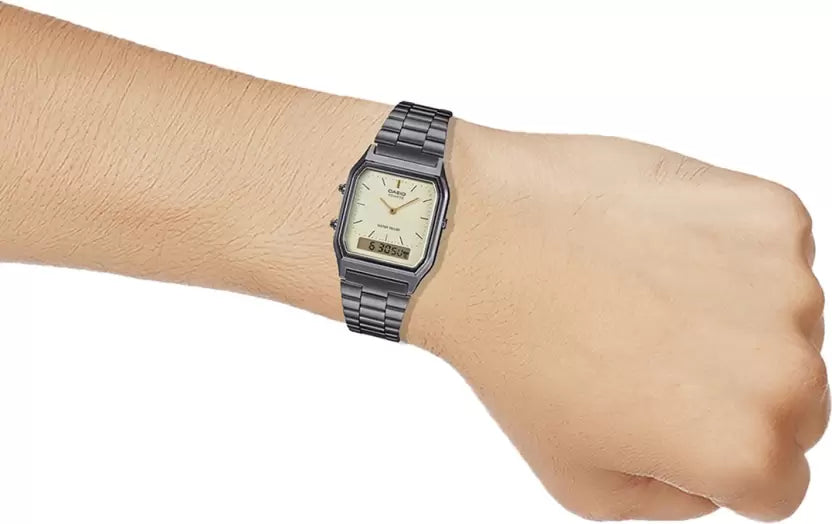 CASIO  Vintage ( AQ-230GG-9ADF ) Analog-Digital Watch - For Men & Women D184