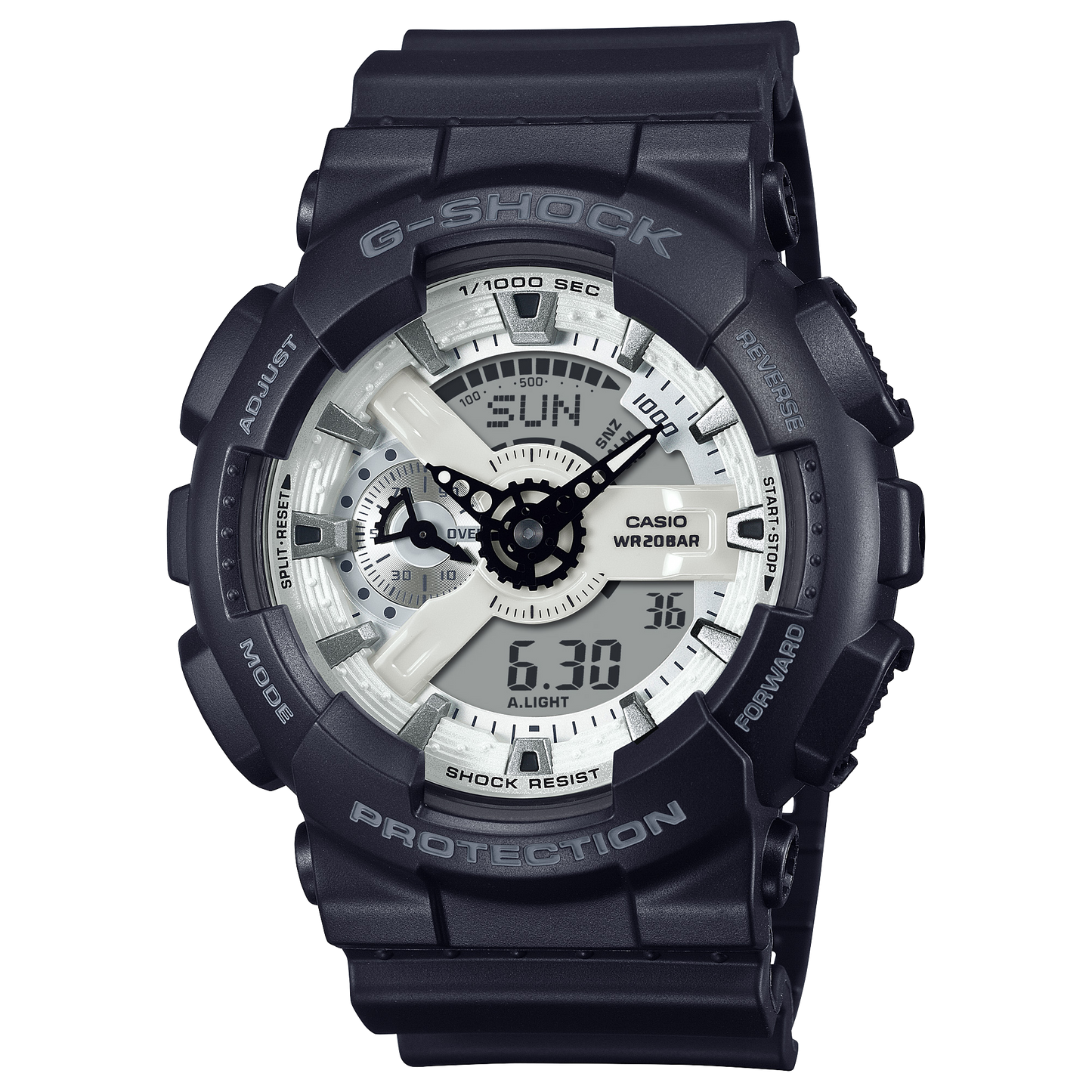 Casio G-Shock GA-110WD-1A Men’s Analog-Digital Watch – Shock Resistant, 200M Water Resistant, White Resin Design