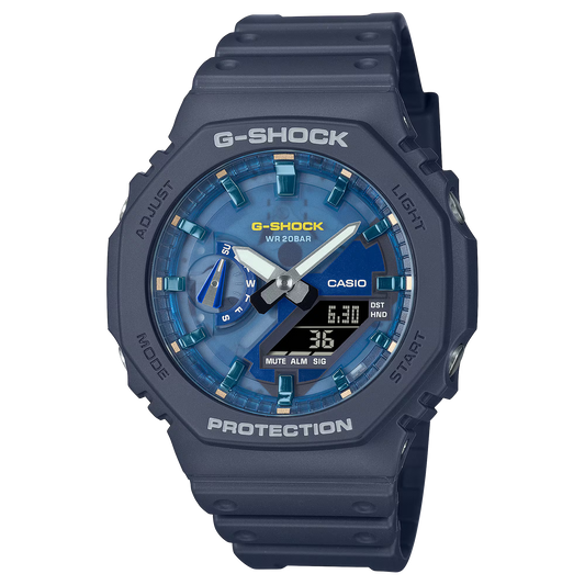 Casio G-SHOCK GA-2100AS-2A – Carbon Core Guard Analog-Digital Watch (Ice Blue Accent Edition)