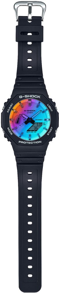Casio G-SHOCK GA-2100SR-1ADR – Pink Smoke Accent Carbon Core Guard Analog-Digital Watch