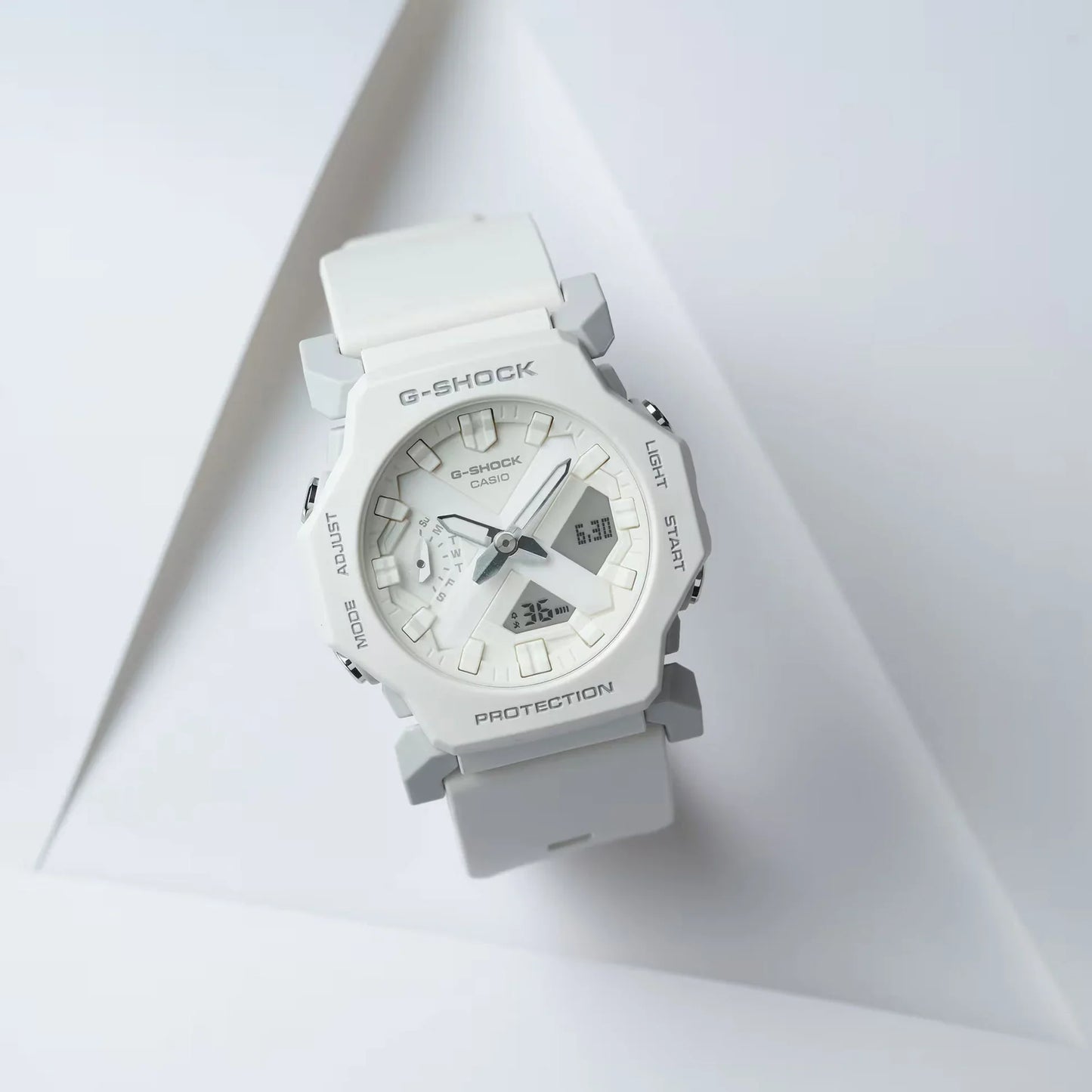 Casio G-Shock GA-2300-7ADR Men’s Analog-Digital Watch – White Resin, Carbon Core Guard
