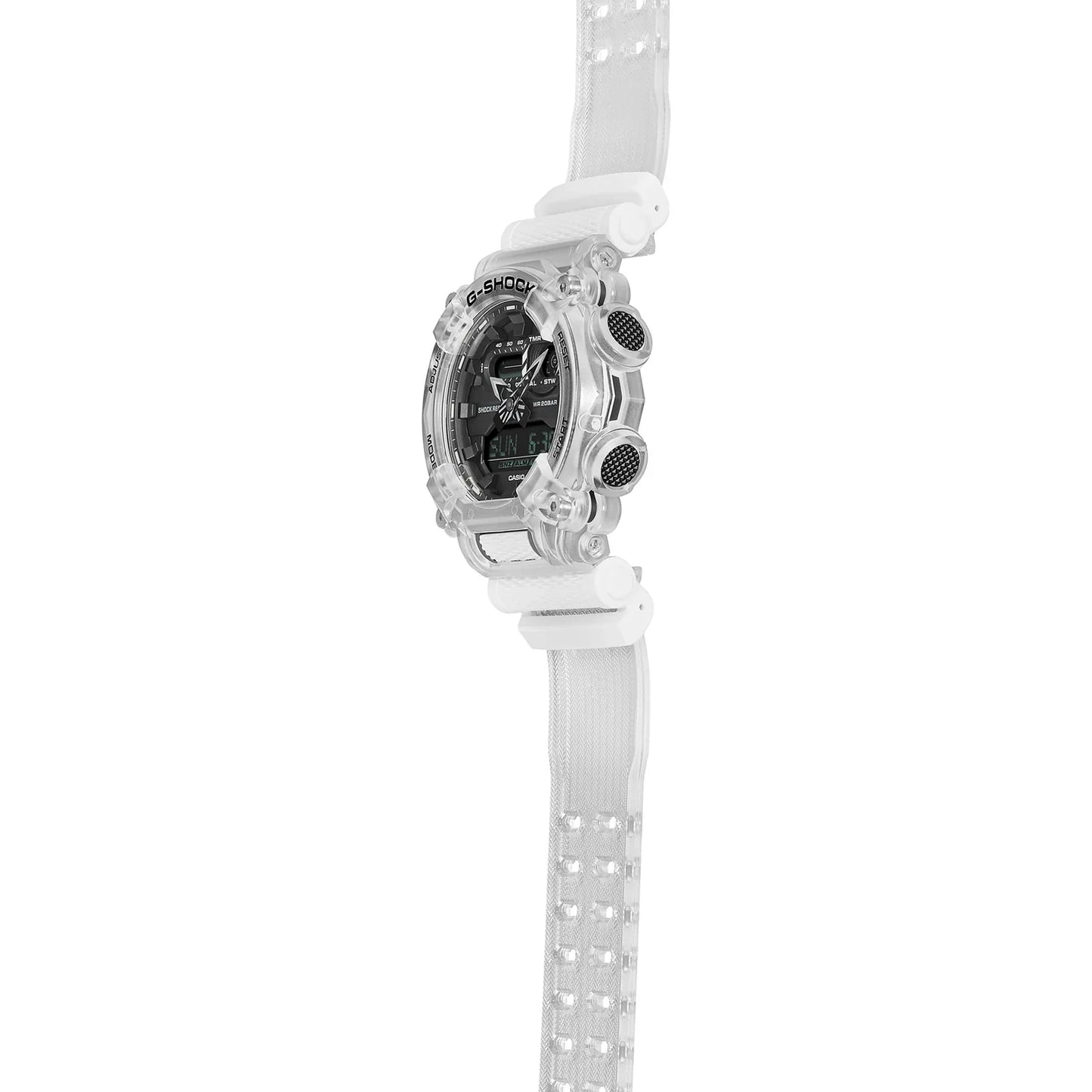Casio G-SHOCK GA-900SKL-7ADR – Skeleton White & Black Industrial Digital-Analog Watch