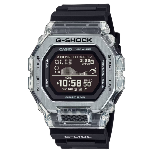 Casio G-SHOCK GBX-100S-1D G-LIDE Bluetooth Surf Watch , Tide Graph, Step Tracker, 20ATM