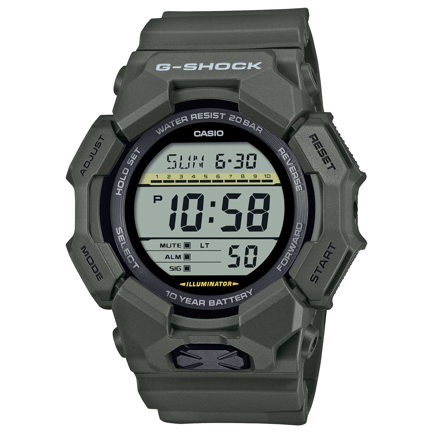 Casio G-Shock GD-010-3D – Men’s Digital Sports Watch (Green)