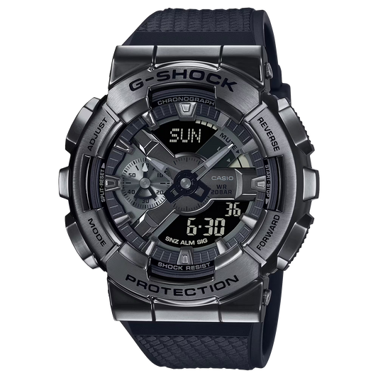 Casio G-SHOCK GM-110BB-1ADR Analog-Digital Watch – Black Metal Bezel