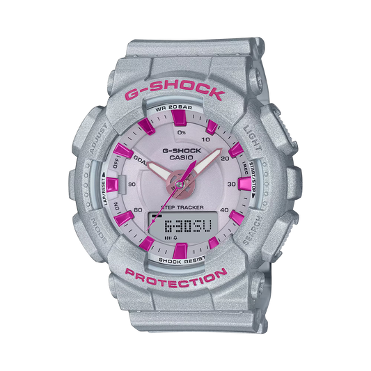 Casio G-SHOCK GMA-S130NP-8ADR | Rugged Grey & Red Digital Watch