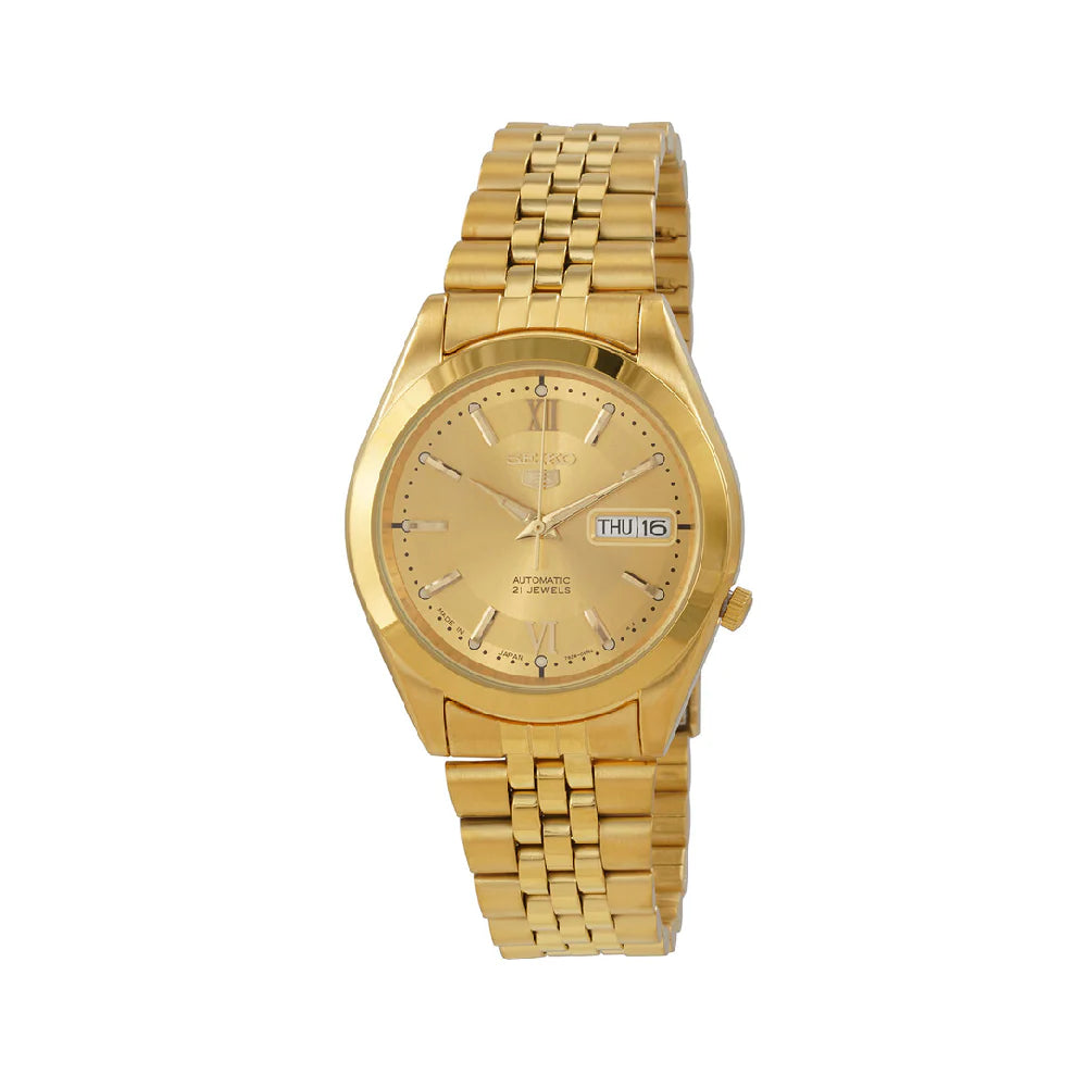 Seiko SNKC28J1 Men's Watch, Automatic Winding, Overseas Model, Gold, gold, Bracelet Type