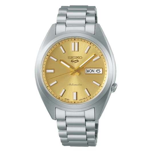 Seiko 5 Sports SRPL59K1 Automatic GMT Yellow Dial Stainless Steel Watch