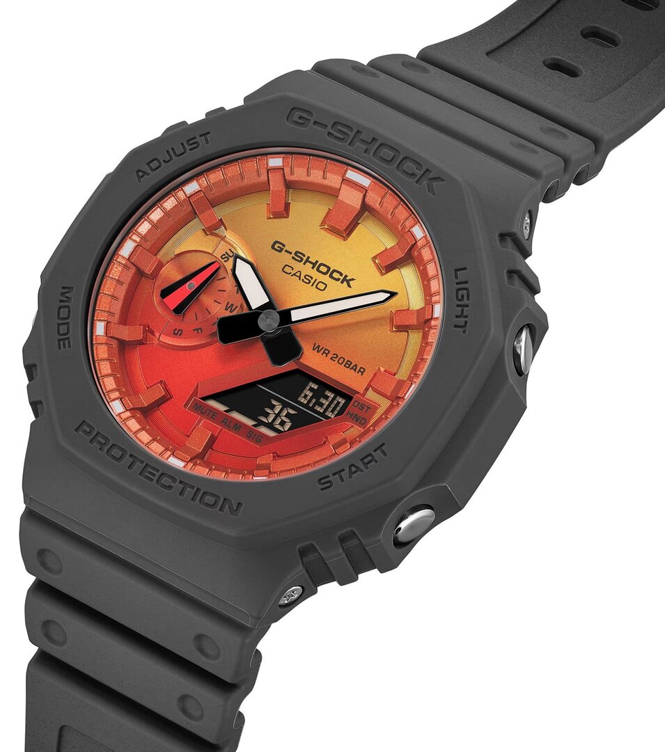 Casio G-SHOCK GA-2100FL-8A – Fluorescent Series Carbon Core Guard Watch