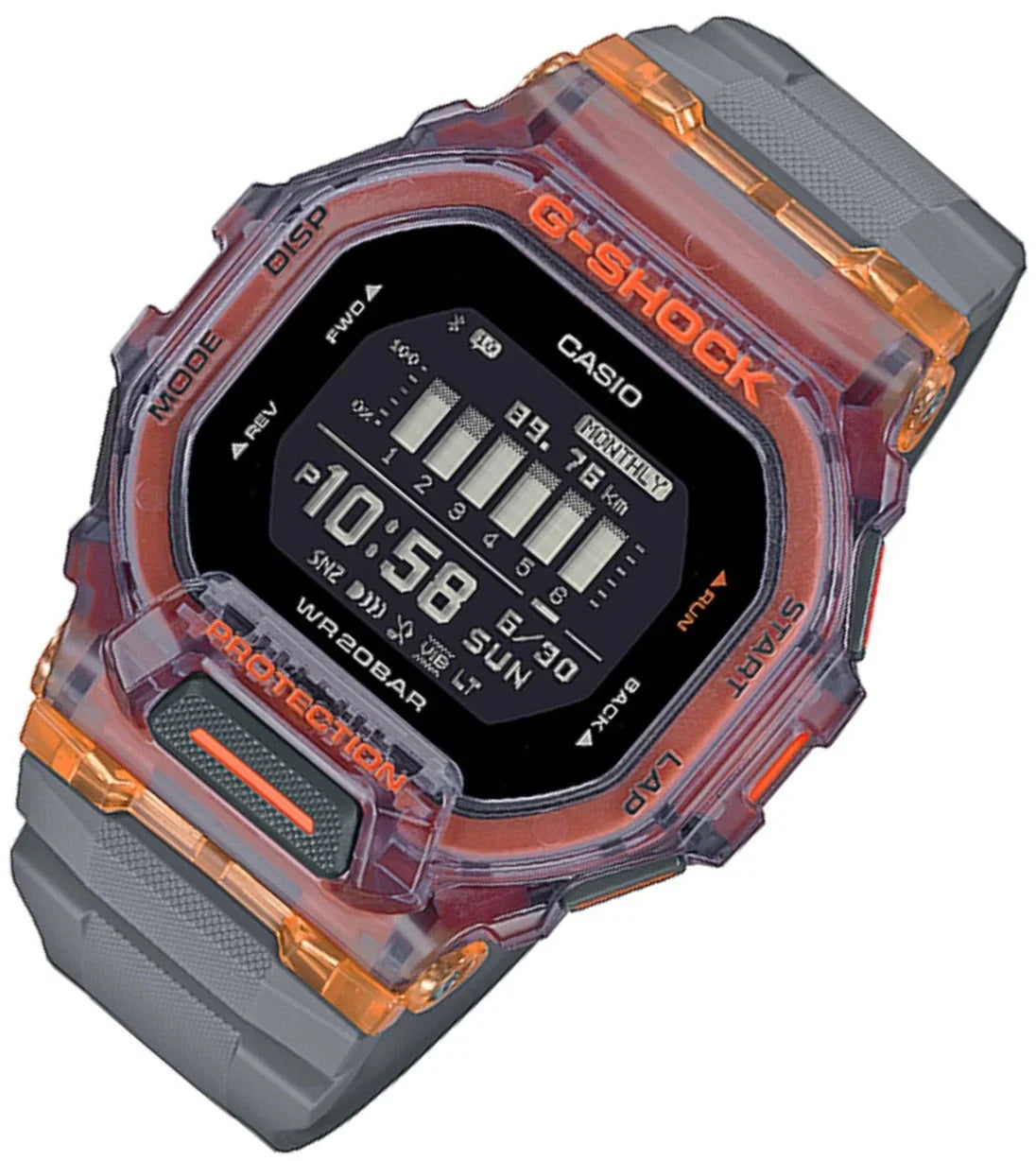 Casio G-SHOCK GBD-200SM-1A5DR Bluetooth Sports Watch – Step Tracker, Shock Resistant, 200M Water Resistant