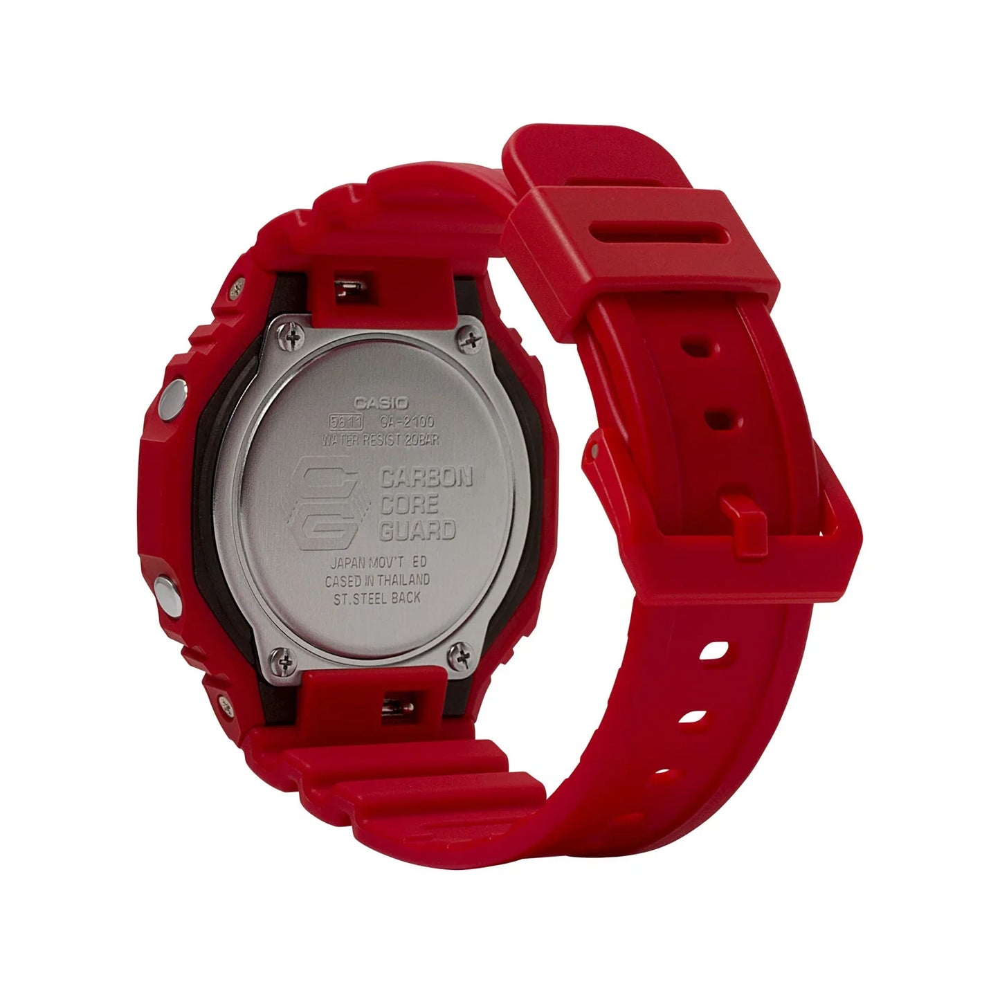 Casio G-SHOCK GA-2100-4ADR – Carbon Core Guard Analog-Digital Watch (Vibrant Red Edition)