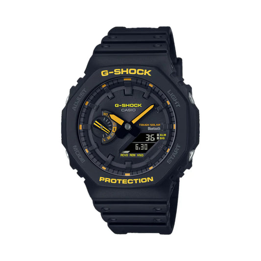 Casio G-SHOCK GA-B2100CY-1ADR “CasiOak” Analog-Digital Watch with Bluetooth & Tough Solar – Yellow Accents