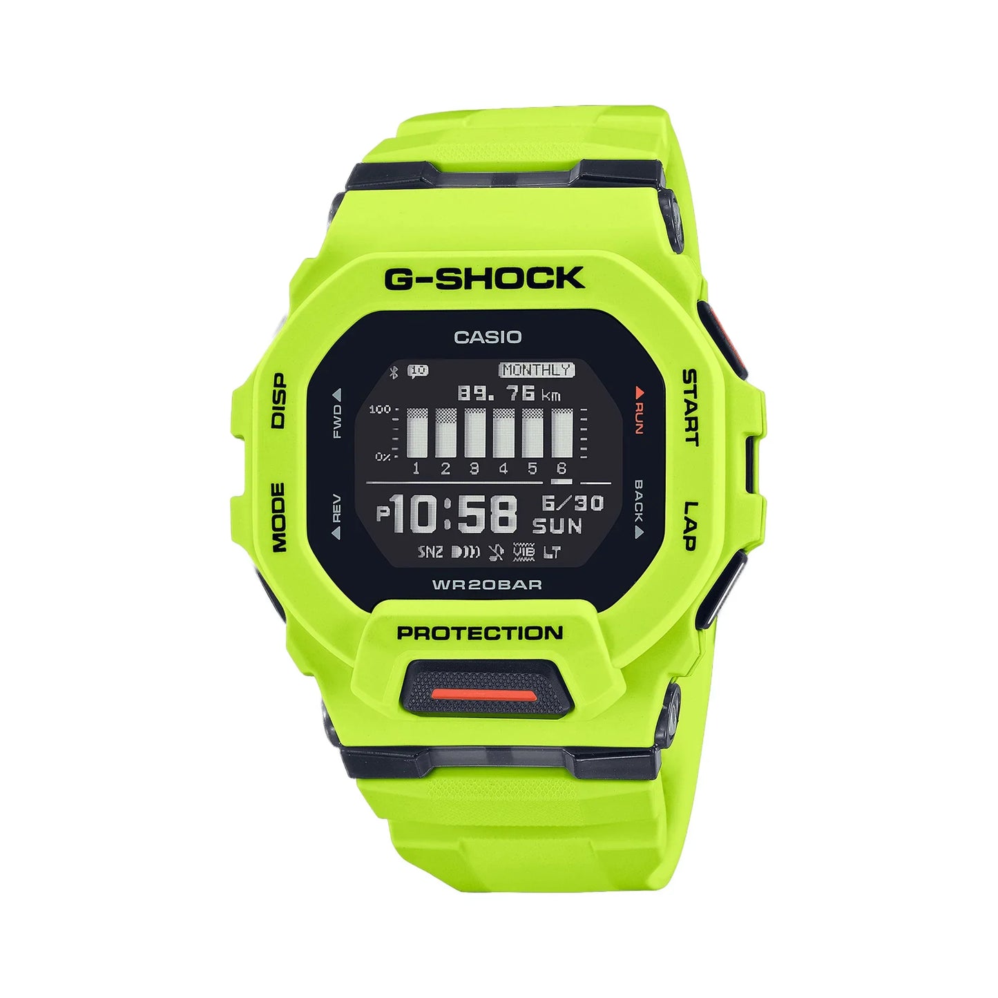 Casio G-SHOCK GBD-200-9DR Bluetooth Sports Watch – Step Tracker, Shock Resistant, 200M Water Resistant
