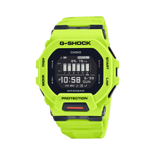 Casio G-SHOCK GBD-200-9DR Bluetooth Sports Watch – Step Tracker, Shock Resistant, 200M Water Resistant
