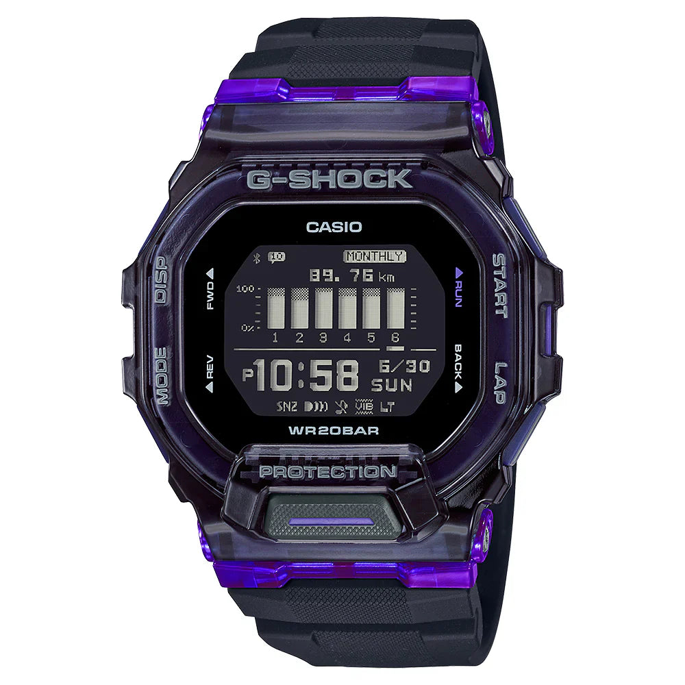 Casio G-SHOCK GBD-200SM-1A6DR Bluetooth Sports Watch – Step Tracker, Shock Resistant, 200M Water Resistant