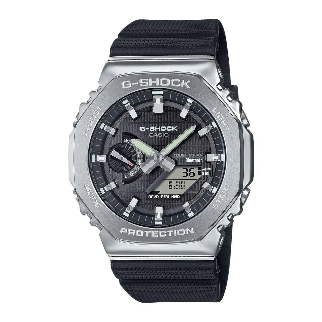 Casio G-SHOCK GBM-2100-1ADR Men’s Analog-Digital Watch with Bluetooth & Metal Bezel