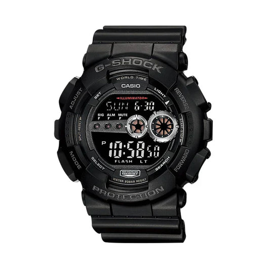 Casio G-SHOCK GD-100-1BDR Digital Watch | Black Resin, Shock Resistant, 200M Water Resistant