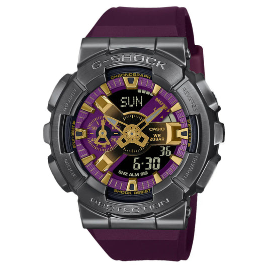 Casio G-SHOCK GM-110CL-6ADR Analog-Digital Watch – Purple Metal Bezel