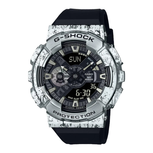 Casio G-SHOCK GM-110GC-1A Analog-Digital Watch – Black & Gold Metal Bezel