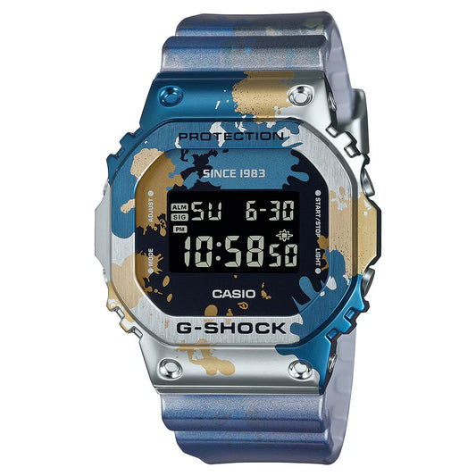 Casio G-SHOCK GM-5600SS-1DR Metal Bezel Digital Watch, Shock Resistant
