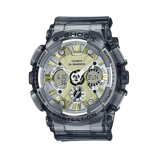 Casio G-SHOCK GMA-S120GS-8ADR | Sleek Grey & Gold Digital Watch