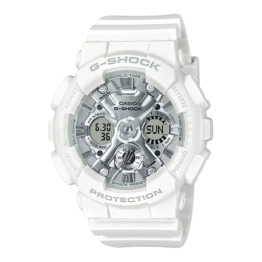 Casio G-SHOCK GMA-S120VA-7ADR | Sleek White & Grey Digital Watch