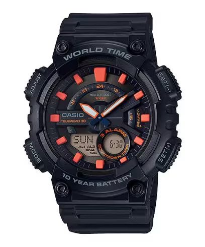 CASIO  Youth Combination ( AEQ-110W-1A2VDF ) Analog-Digital Watch - For Men AD221