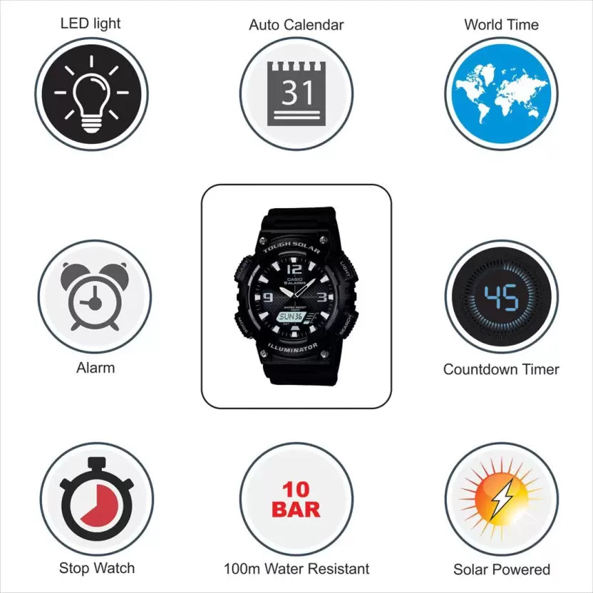 CASIO  Youth Combination ( AQ-S810W-1AVDF ) Analog Watch - For Men AD172