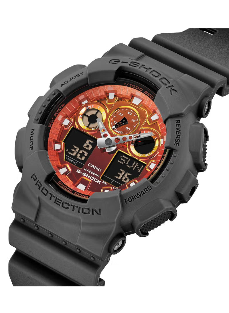Casio G-SHOCK GA-100FL-8A – Floral Camouflage Analog-Digital Watch