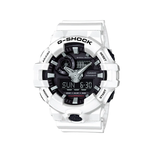 Casio G-Shock GA-700-7ADR White Analog-Digital Watch – Shock Resistant, 200M Water Resistant
