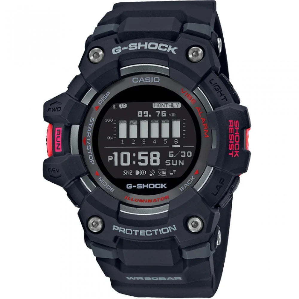 Casio G-SHOCK GBD-100-1DR Bluetooth Step Tracker Men’s Watch – Tough & Sporty