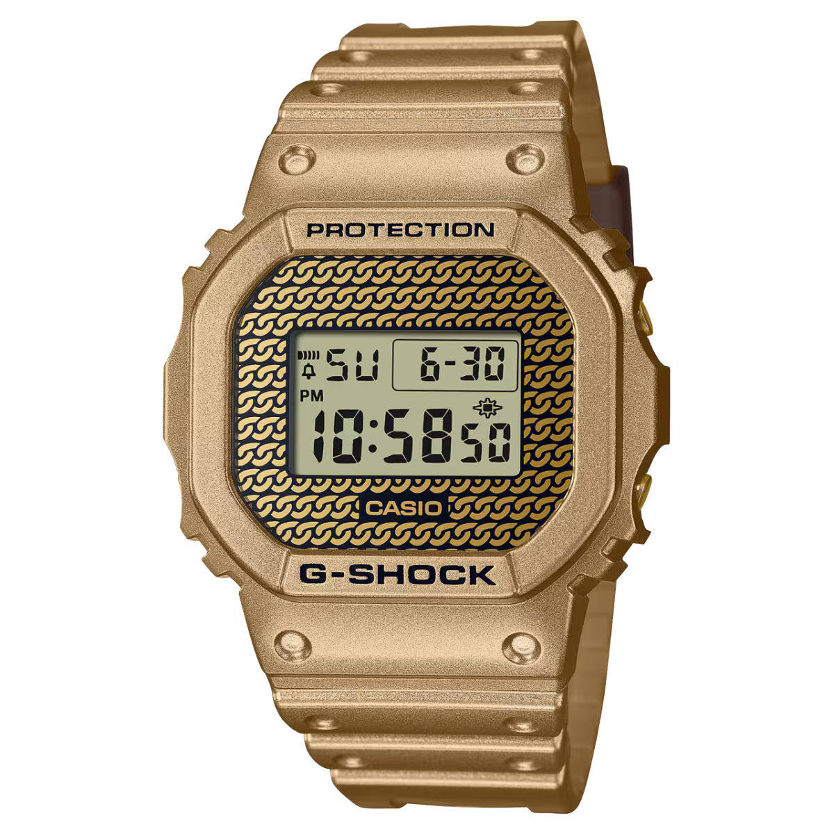 Casio G-SHOCK DWE-5600HG-1DR – “Half Gold” Modular Digital Watch