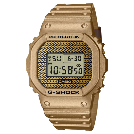 Casio G-SHOCK DWE-5600HG-1DR – “Half Gold” Modular Digital Watch
