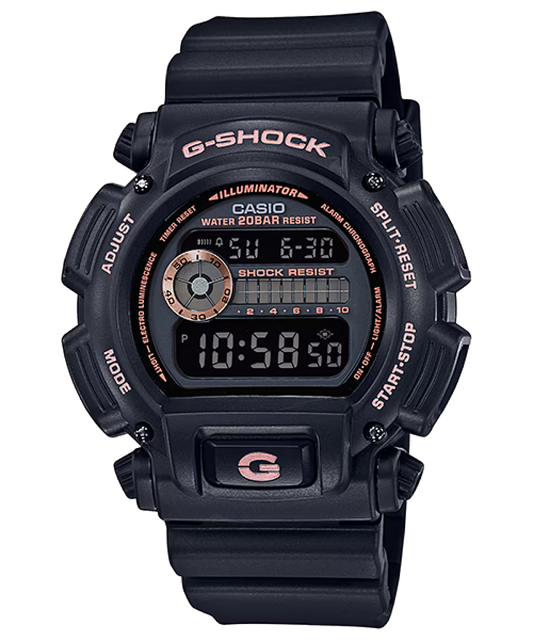 Casio G-SHOCK DW-9052GBX-1A4 – Black & Red Military-Inspired Digital Watch