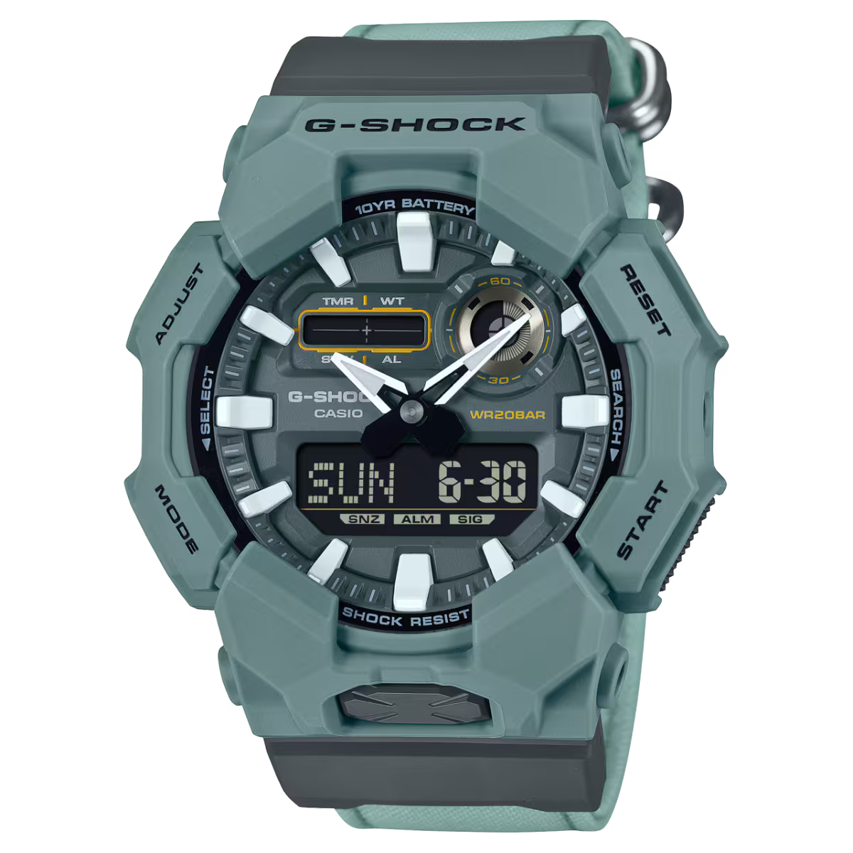 Casio G-Shock GA-010CE-2A – Analog/Digital Men’s Sports Watch with Eco-Friendly Cordura Strap