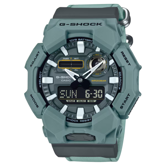 Casio G-Shock GA-010CE-2A – Analog/Digital Men’s Sports Watch with Eco-Friendly Cordura Strap