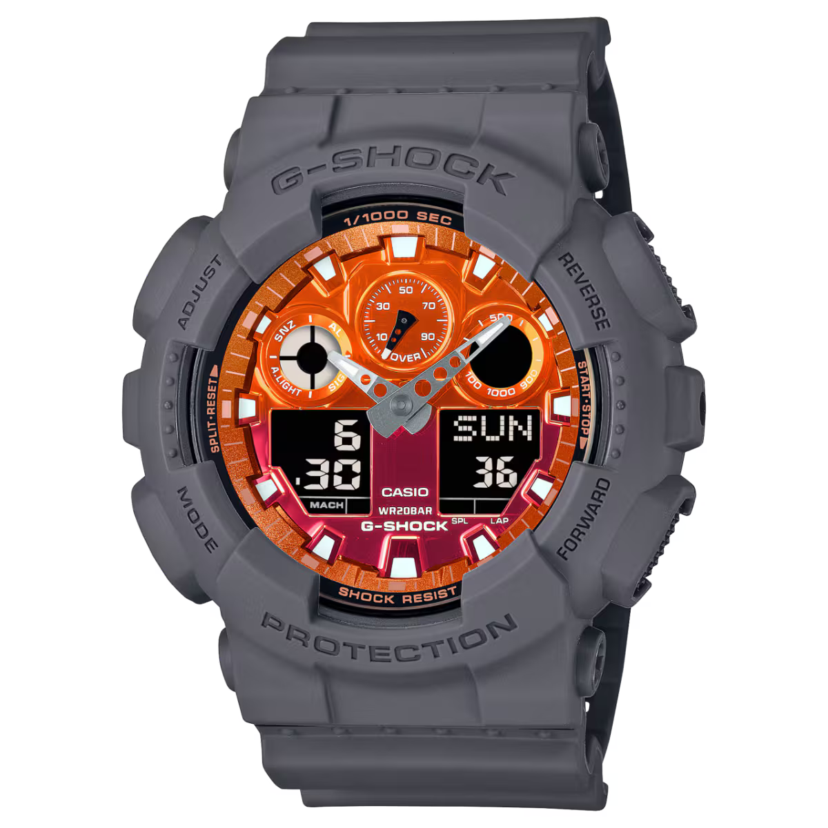 Casio G-SHOCK GA-100FL-8A – Floral Camouflage Analog-Digital Watch