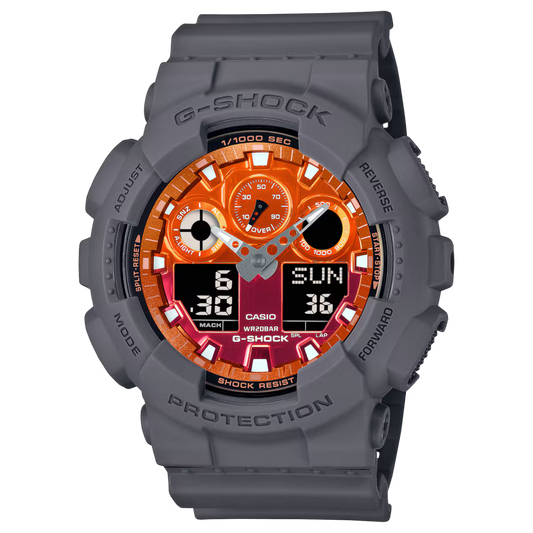 Casio G-SHOCK GA-100FL-8A – Floral Camouflage Analog-Digital Watch
